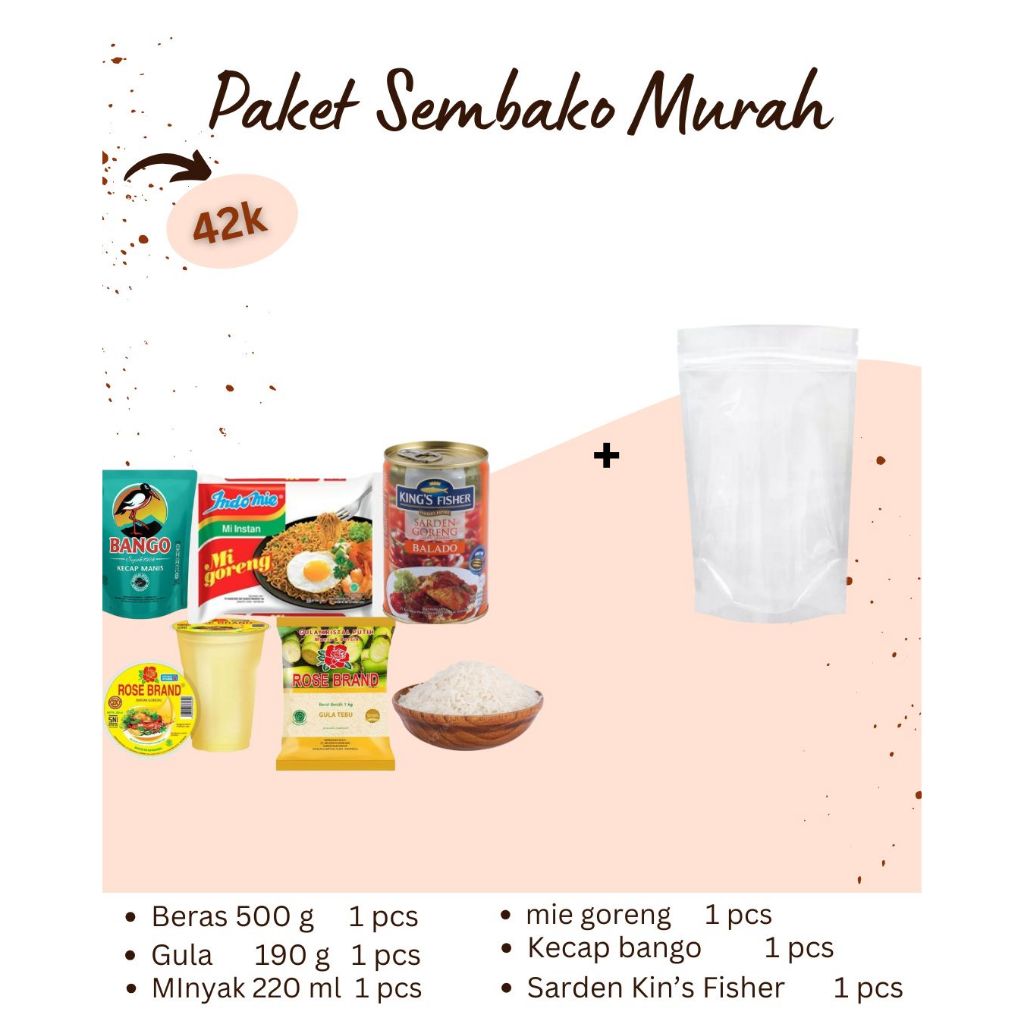 

PAKET SEMBAKO MURAH / PAKET JUMAT BERKAH / HAMPERS PENGAJIAN / SANTUNAN / SYUKURAN