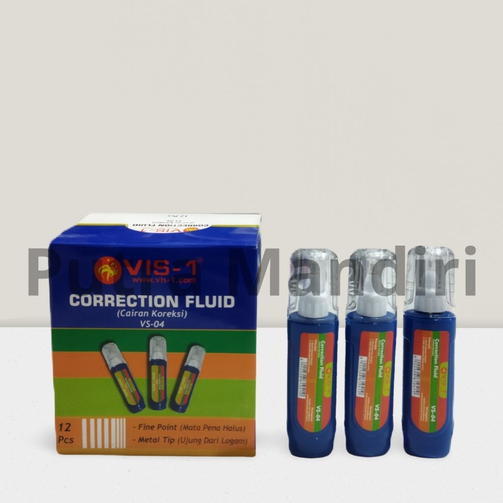 

Tip x vis-1 Correction fluid(cairan koreksi) isi 12pcs