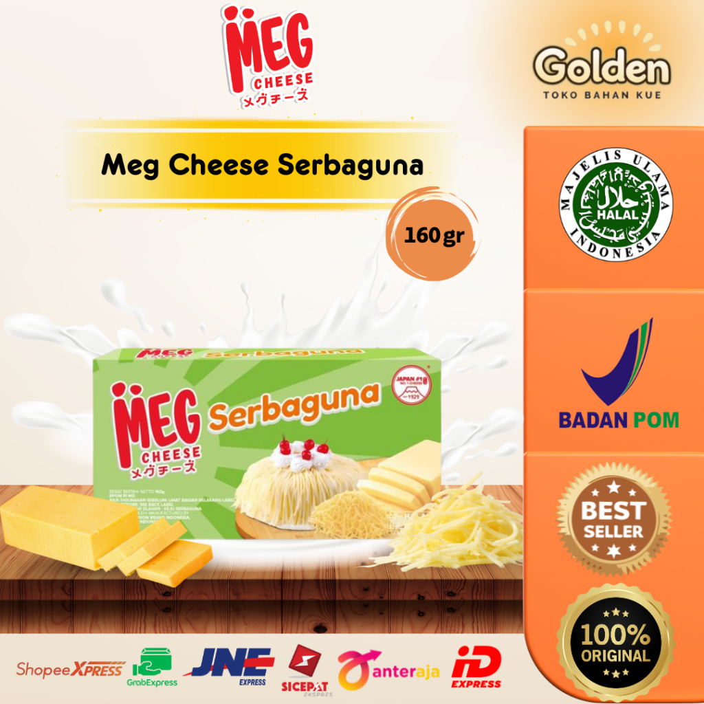 

Meg Cheese Serbaguna / Keju Cheddar Meg Murah 160 gr