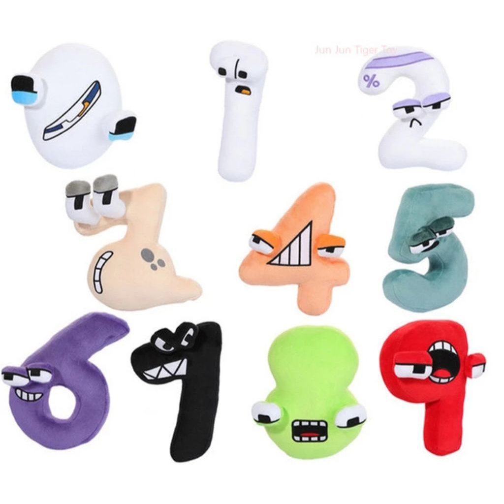 Bantal mainan alfabet Lore angka.