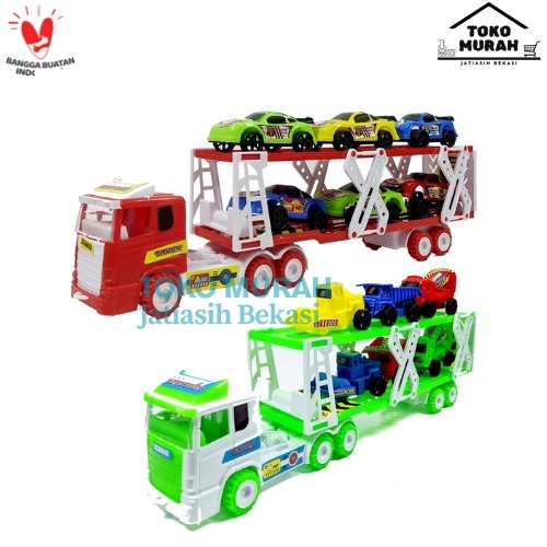 MAINAN ANAK MURAH MAINAN TRUK KONTAINER MOBIL SPORTS ST2110 MAINAN ANAK MOBIL - MOBILAN 6 PCS KONTAI