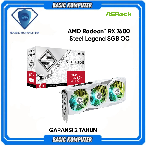 Vga ASRock AMD Radeon RX 7600 Steel Legend 8GB OC - RX7600