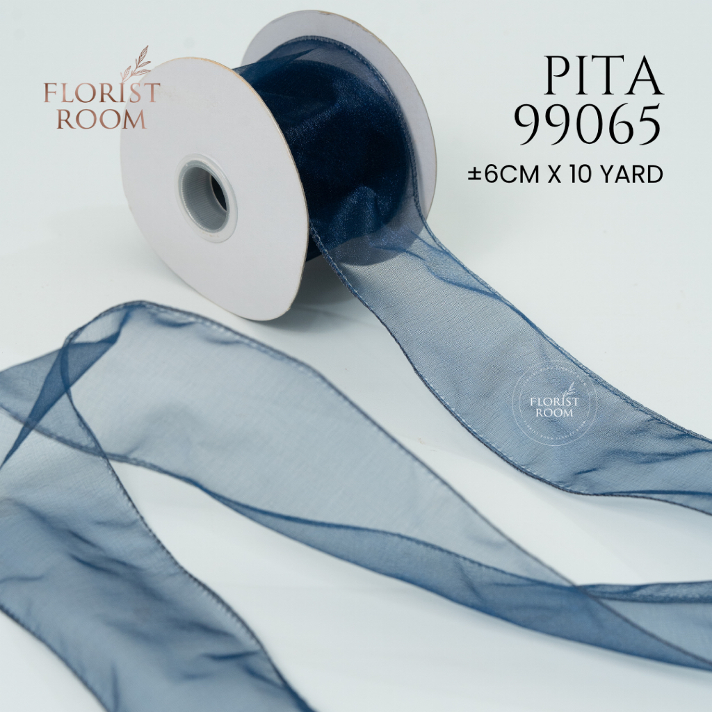 

Pita 99065 - 6 cm x 10 yard - Organdi Ribbon - Transparent - hiasan Kado Gift