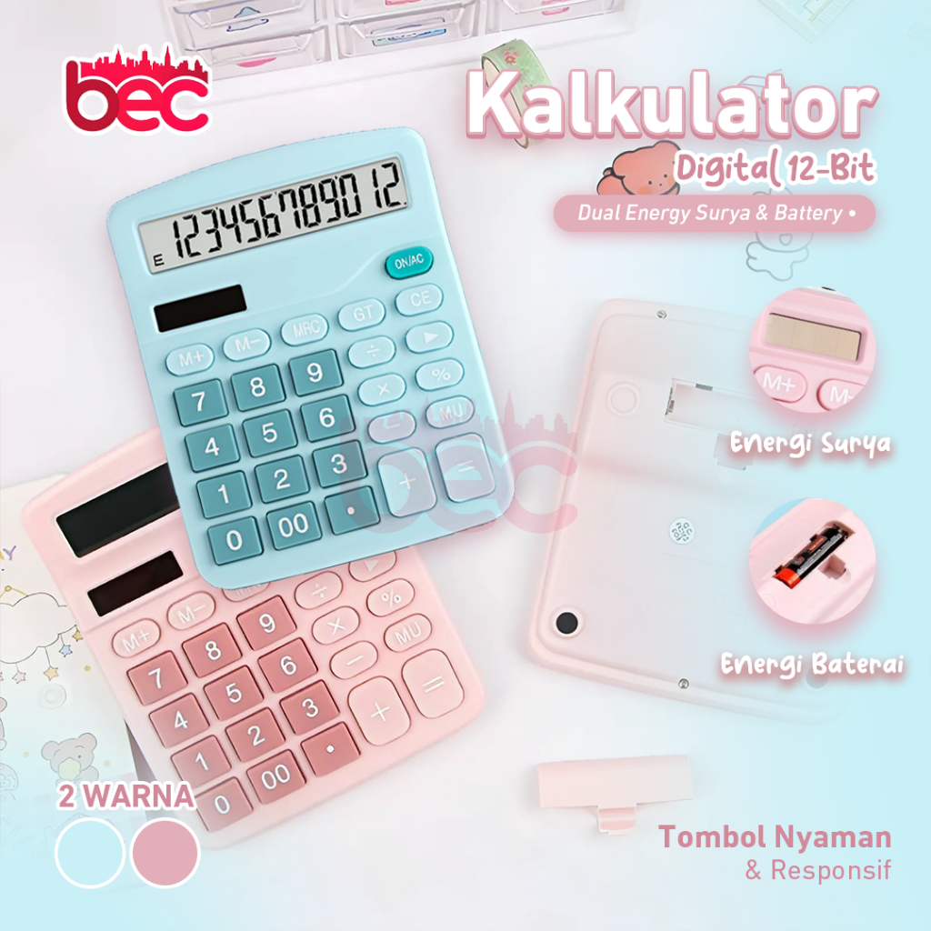 

[BEC] Kalkulator Digital 12-Bit Dual Energi Baterai dan Energi Surya Calculator Check Double Power