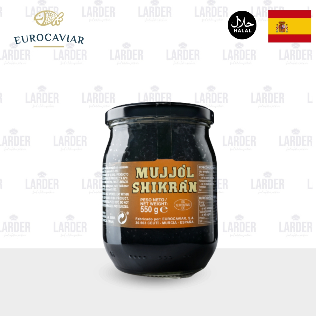 

EUROCAVIAR Mujjol Shikran Black Caviar - 550g / Topping Sushi, Campurna Salad dan Makanan Lainnya
