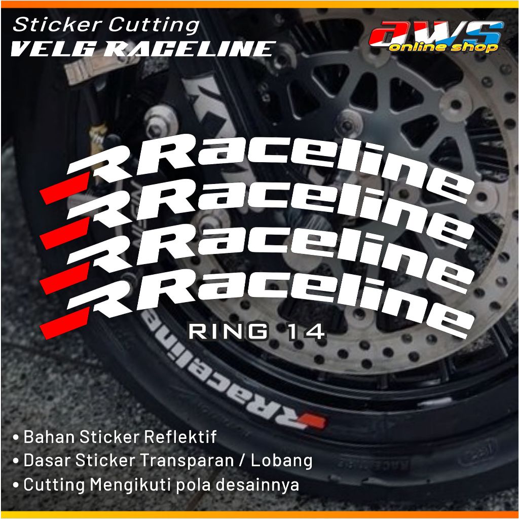 Sticker Cutting Velg RACELINE Ring 14