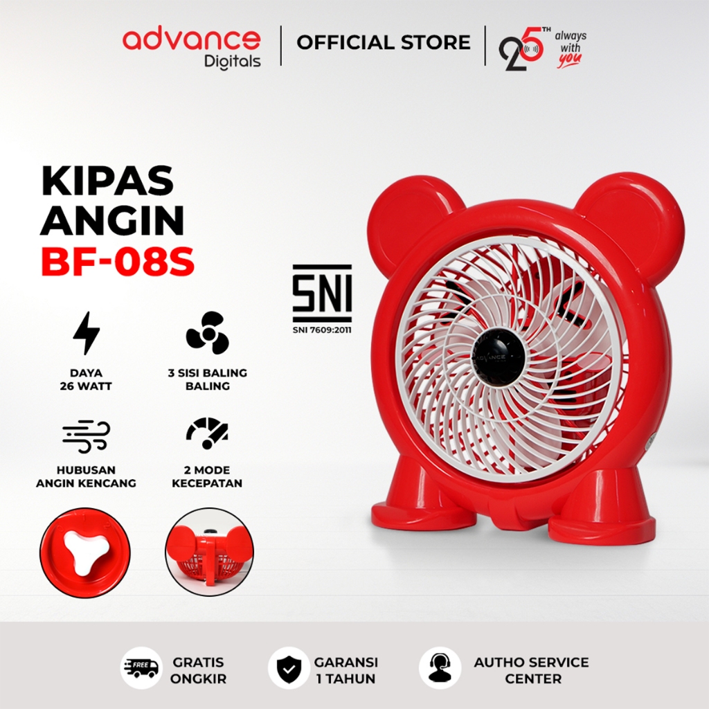 Advance Kipas Angin Karakter BF08S ukuran 8 inchi Garansi Resmi Advance 1 Tahun