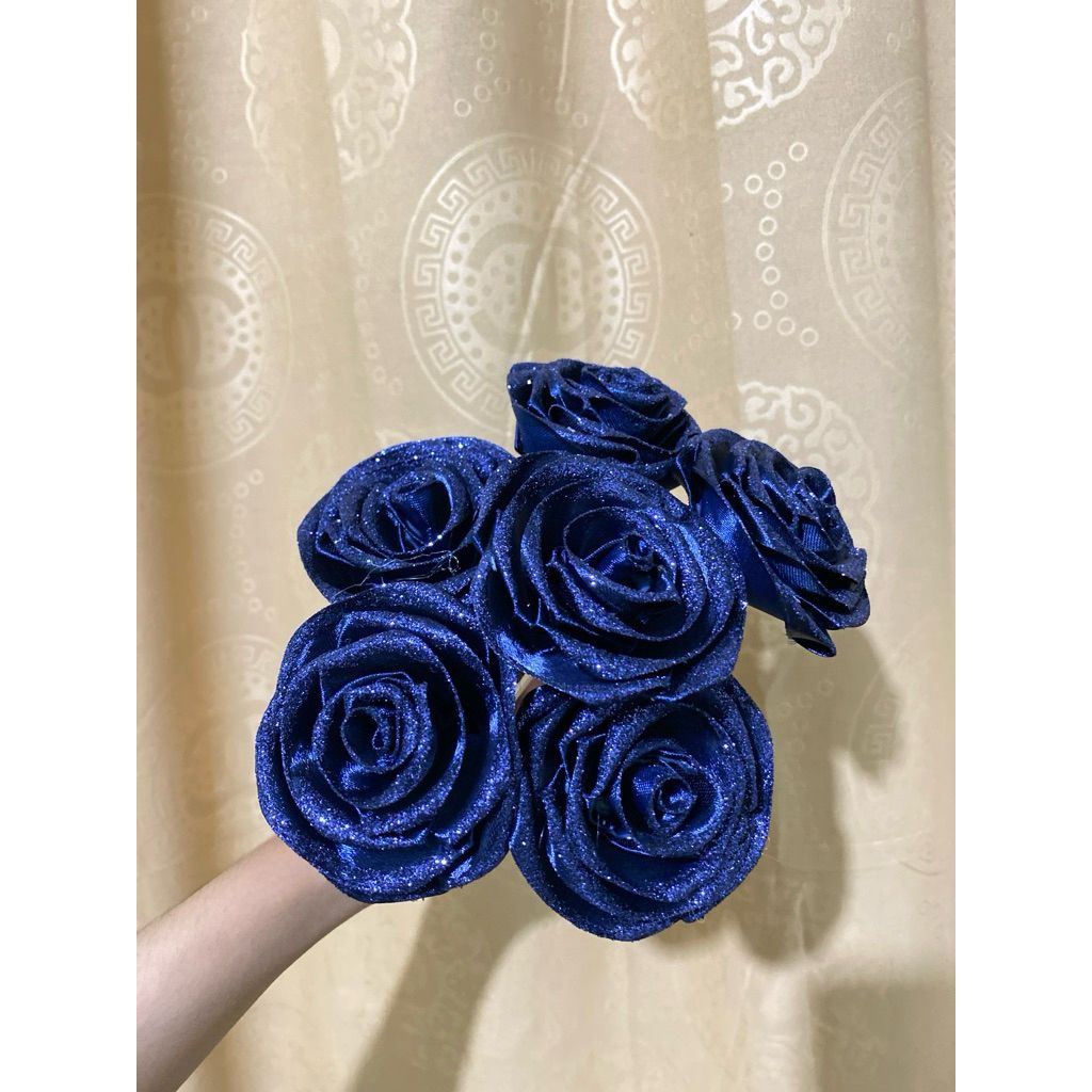 

premium jumbo 6cm/bunga pita satin tanpa gliter