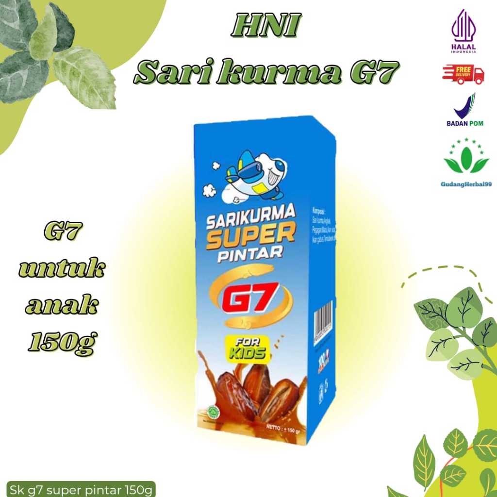 

Sari Kurma Super Pintar G7 ORIGINAL 100% Untuk Kecerdasan Anak exp des 2025