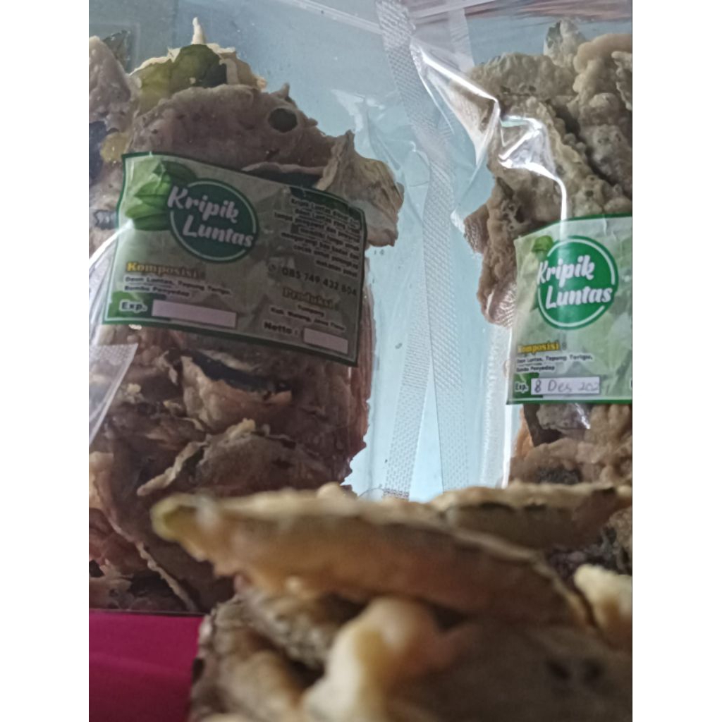 

KERIPIK LUNTAS GARING, GURIH, KRIUK / KERIPIK DAUN LUNTAS / KERIPIK DAUN BELUNTAS KRISPY