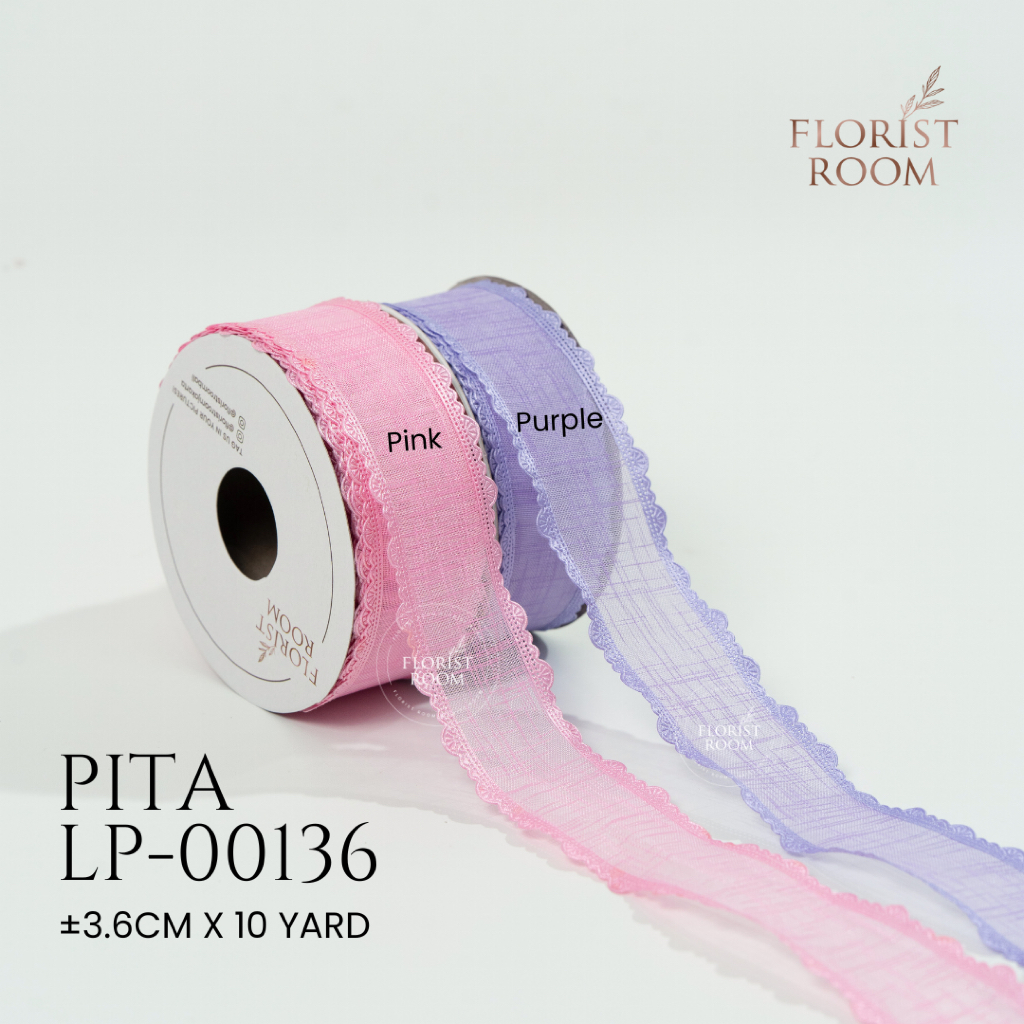 

Pita Motif LP-00136 - 3.8 cm x 10 yard - Curly RIbbon - Pita Kain Dekorasi