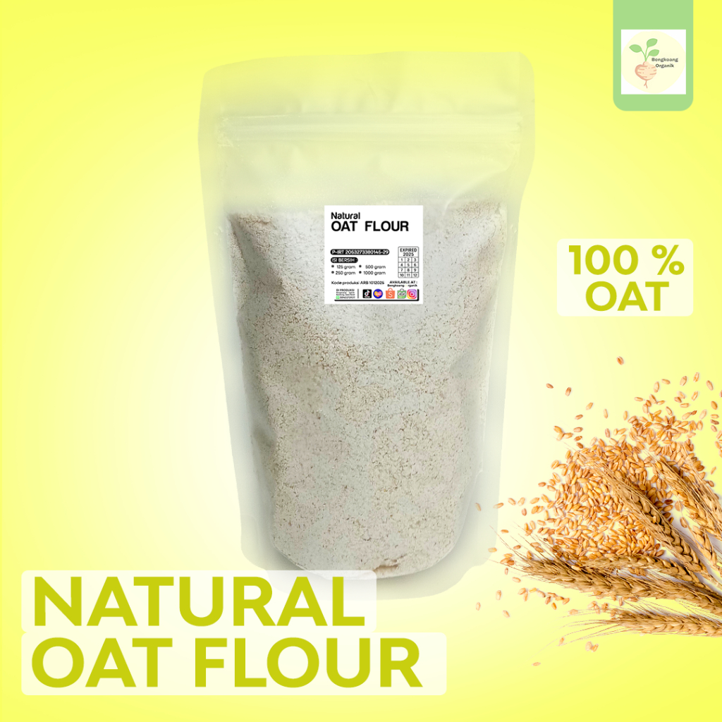 

Premium - Oat Flour 500gr - Fine Grade, Tepung Oatmeal