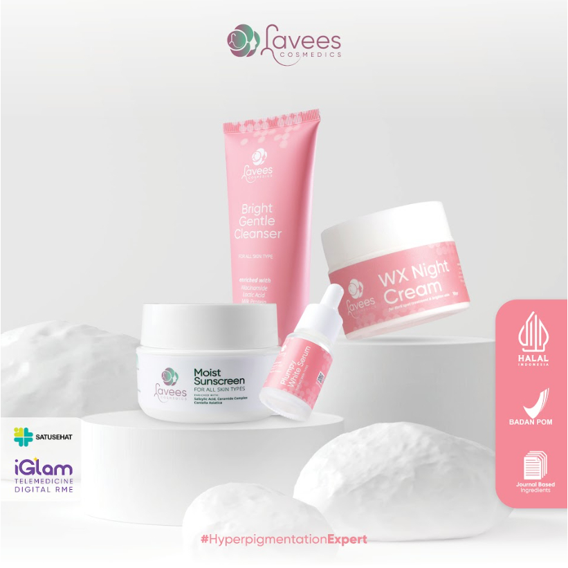 Lavees Cosmedics - 4 in 1 Plumpy Moist WX Night Cream for Dark Spots (Menyamarkan Flek & Melasma)