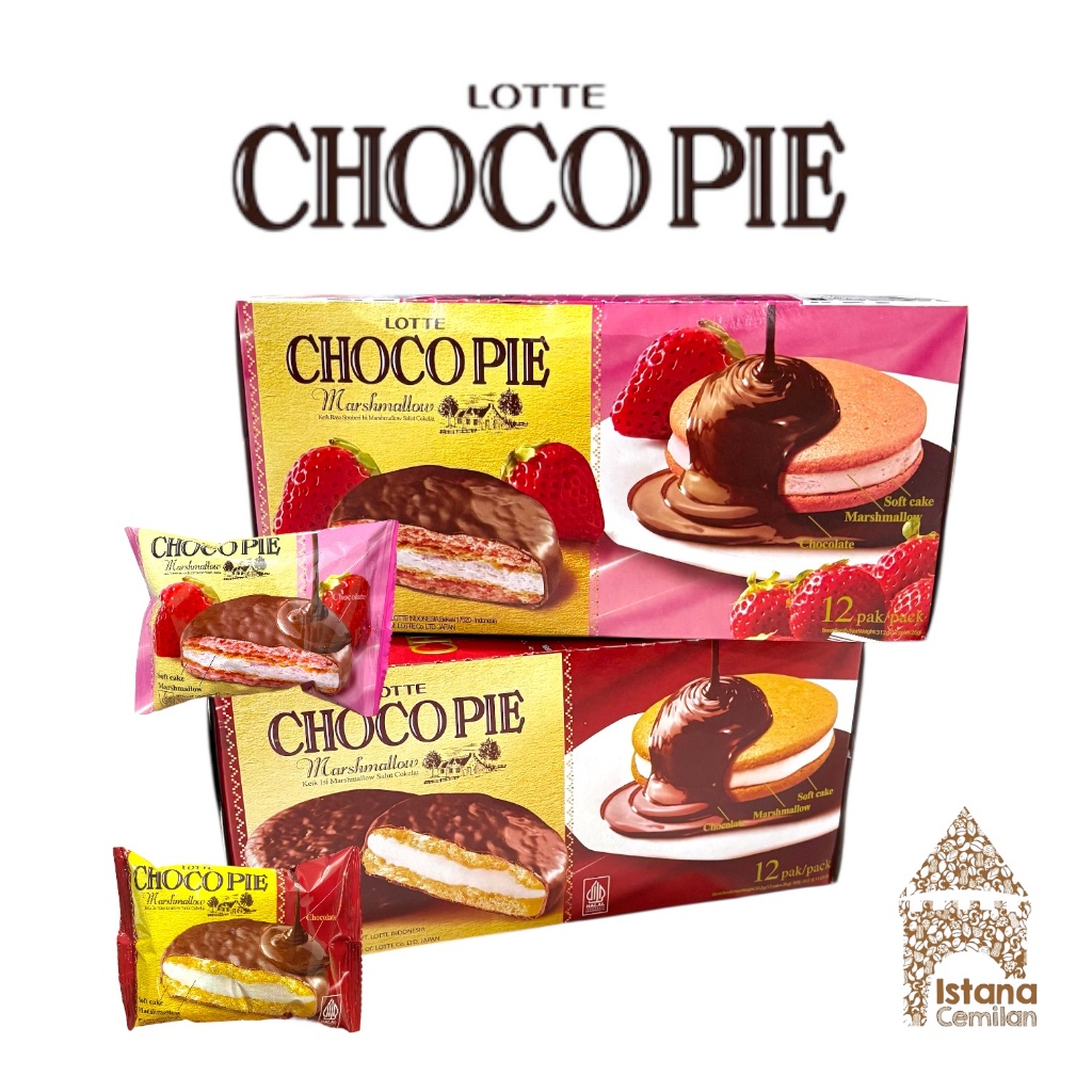 

Lotte Choco Pie / Strawberry Marshmallow PACK (isi 12 pcs)