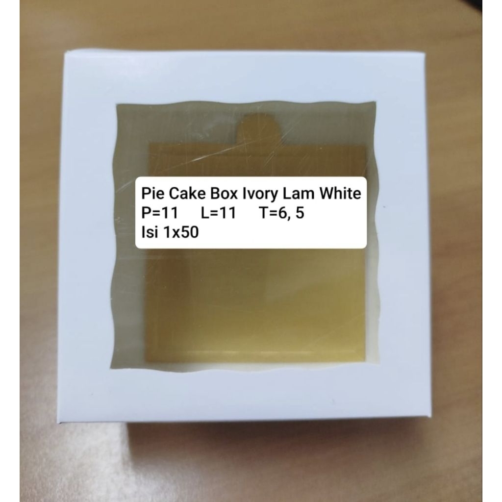 

cake box Dus Ivory white laminating dus pie 25pc