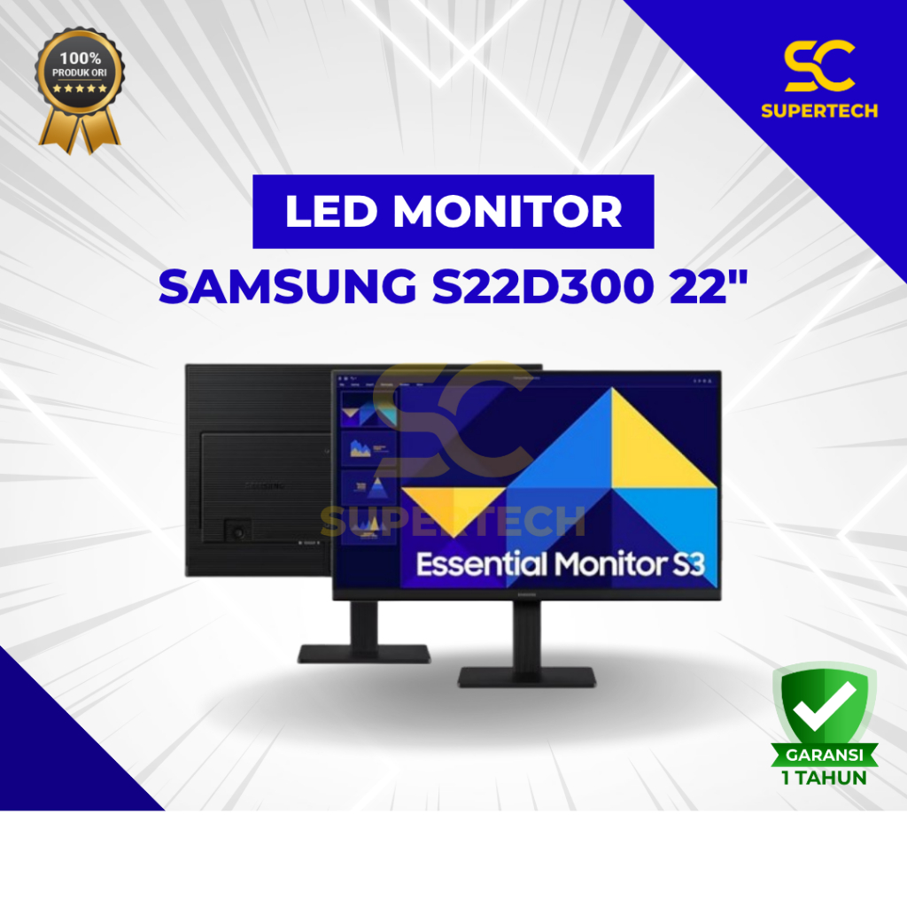 LED SAMSUNG S22D300 22" IPS 100Hz LS22D300GAE Monitor