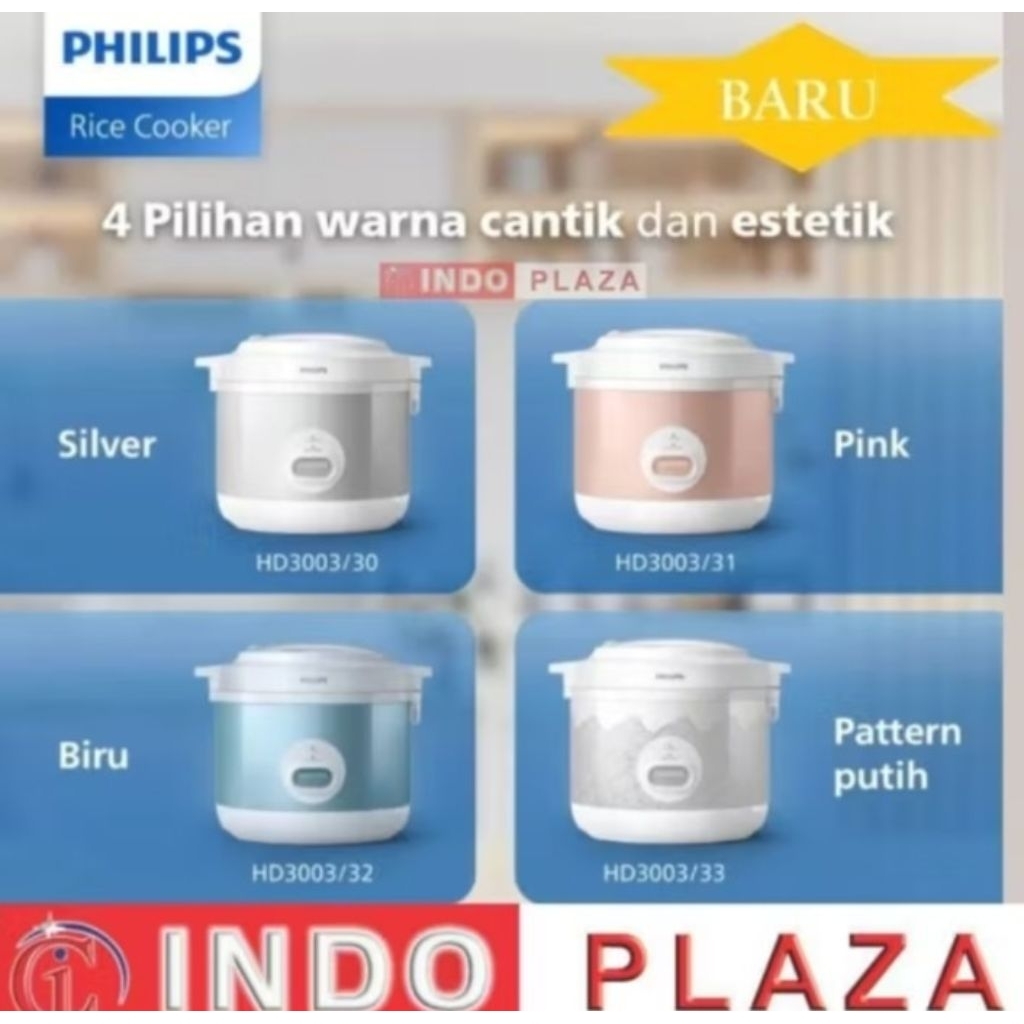 PHILIPS RICE COOKER 3 in 1 3D Heating 1.8 Liter HD3003 / RICE COOKER PHILIPS HD3003 1.8 Liter 3 in 1