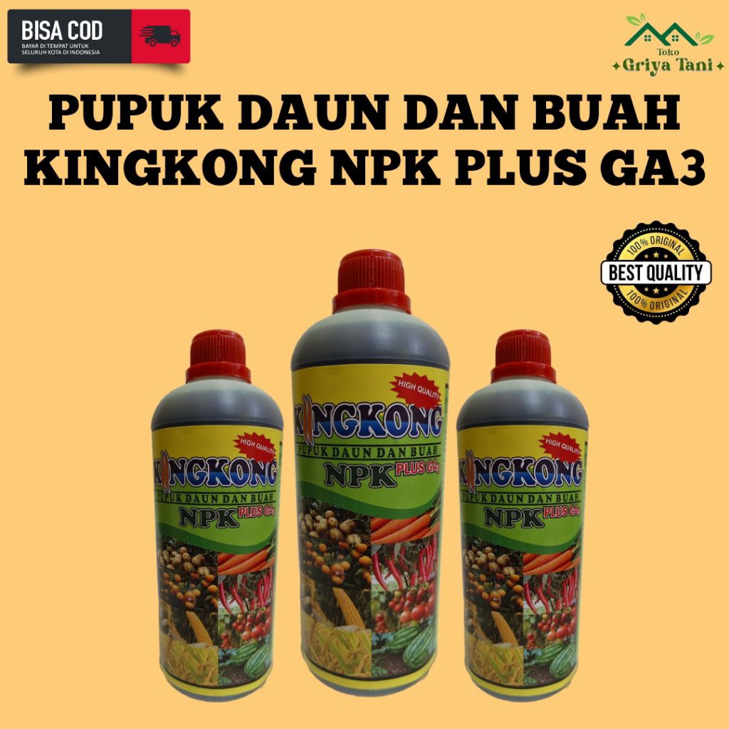 Pupuk Daun dan Buah Kingkong NPK Plus GA3