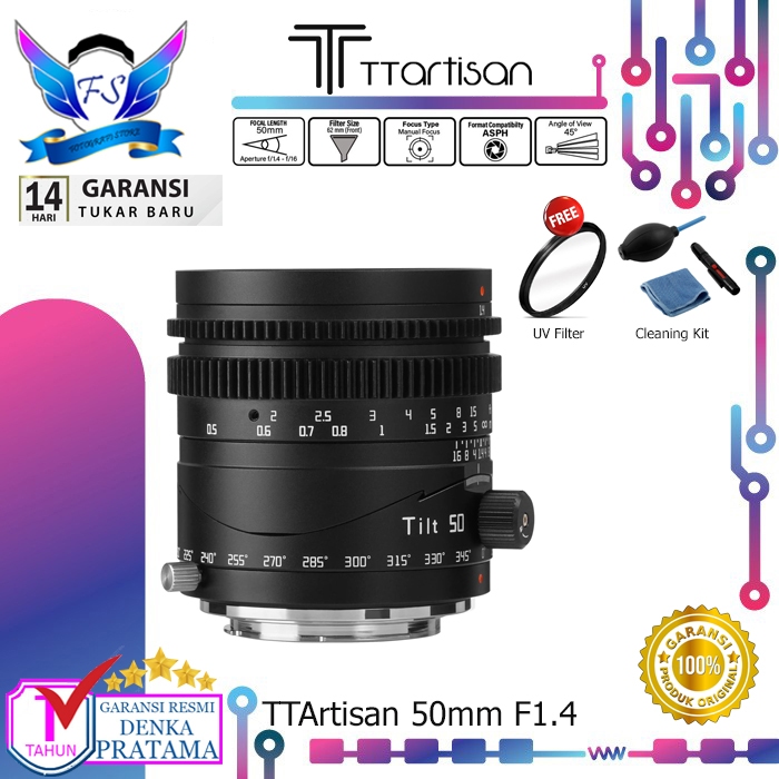 TTArtisan 50mm f1.4 Tilt Fujifilm X TTArtisans 50 mm f/1.4 Resmi