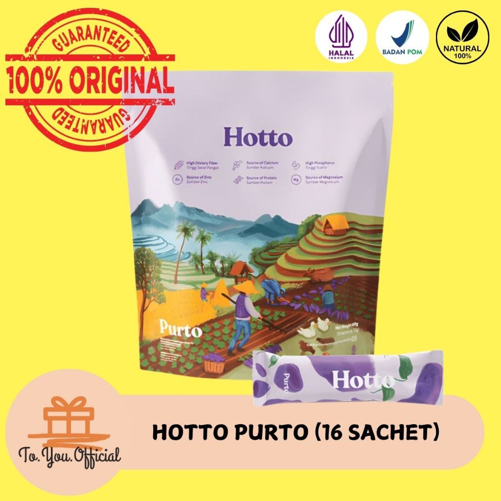 

HOTTO PURTO 1 POUCH 16 SACHET | Superfood Multigrain Purple Potato Oat