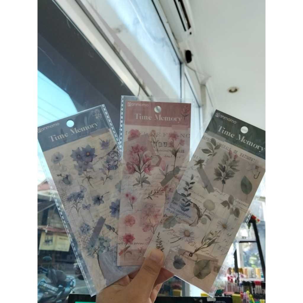 

STICKER DECO TIME MEMORY FLOWER / Time Memory Flower PET Diary Deco Stickers