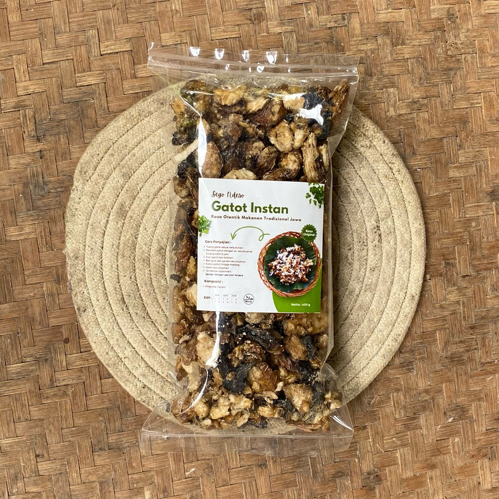 

Gatot Instan Warung Ndeso Kemasan 400 gram– Makanan Tradisional Sehat dan Praktis