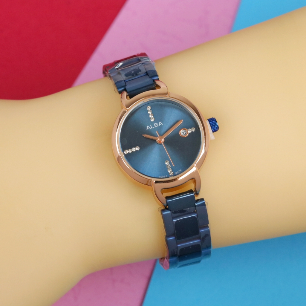 Alba Jam Tangan Wanita Tali Rantai 2.6CM Tangan Kecil Jam Tangan Fashion Cewek Model Cantik BISA COD