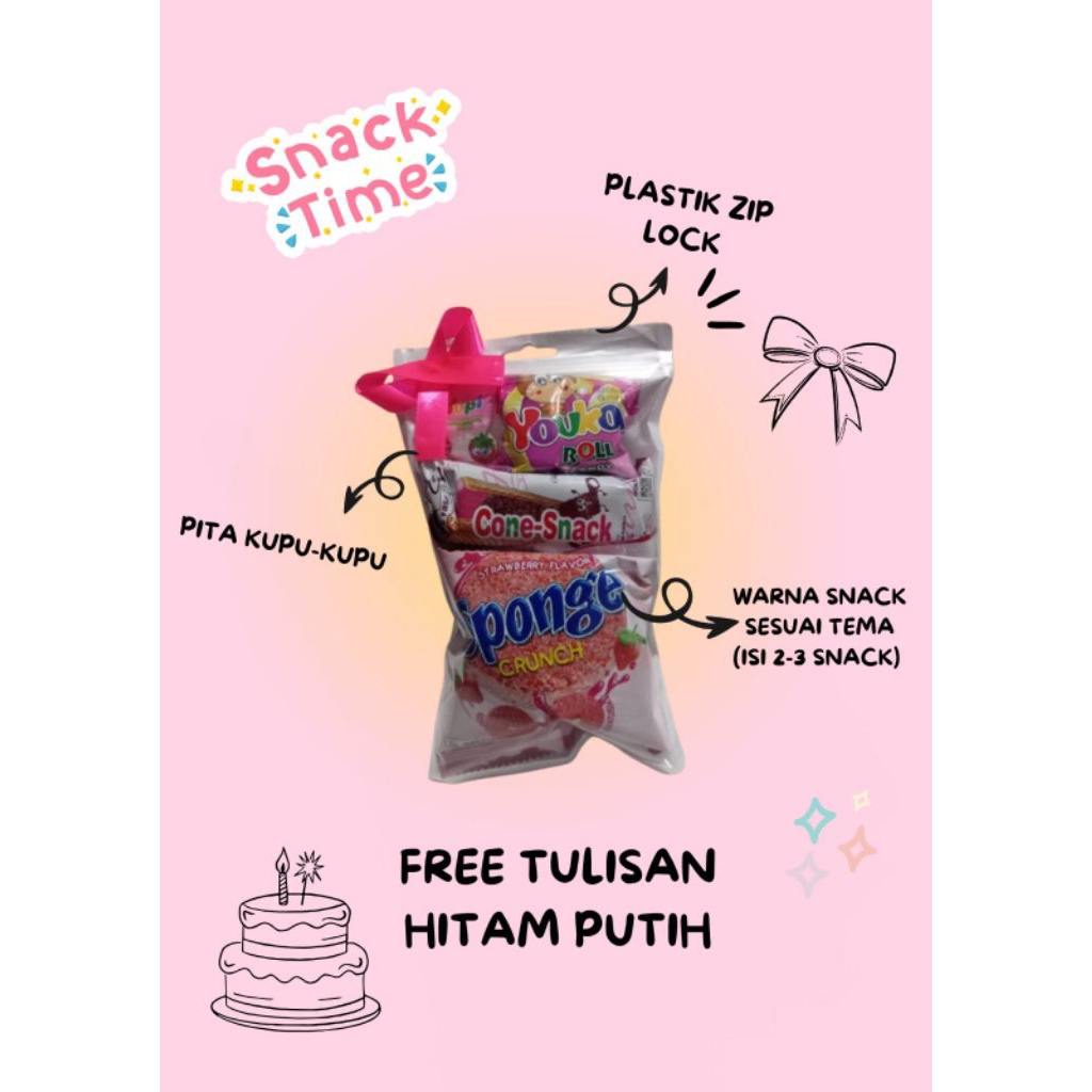 

MINI GIFT MURAH BERKUALITAS//FREE UCAPAN//TEMA PINK//BINGKISAN ANAK//SNACK MINI