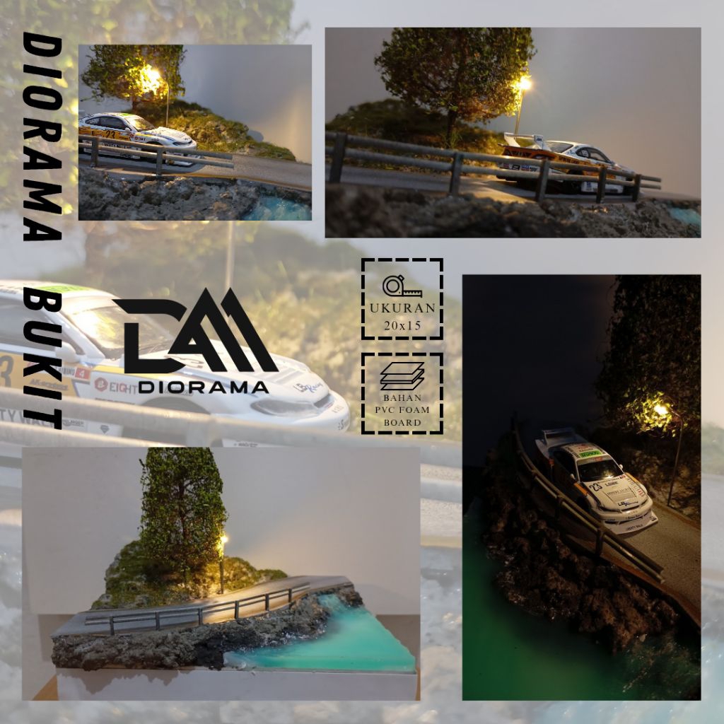 Diorama Jalanan Bukit Skala 1/64