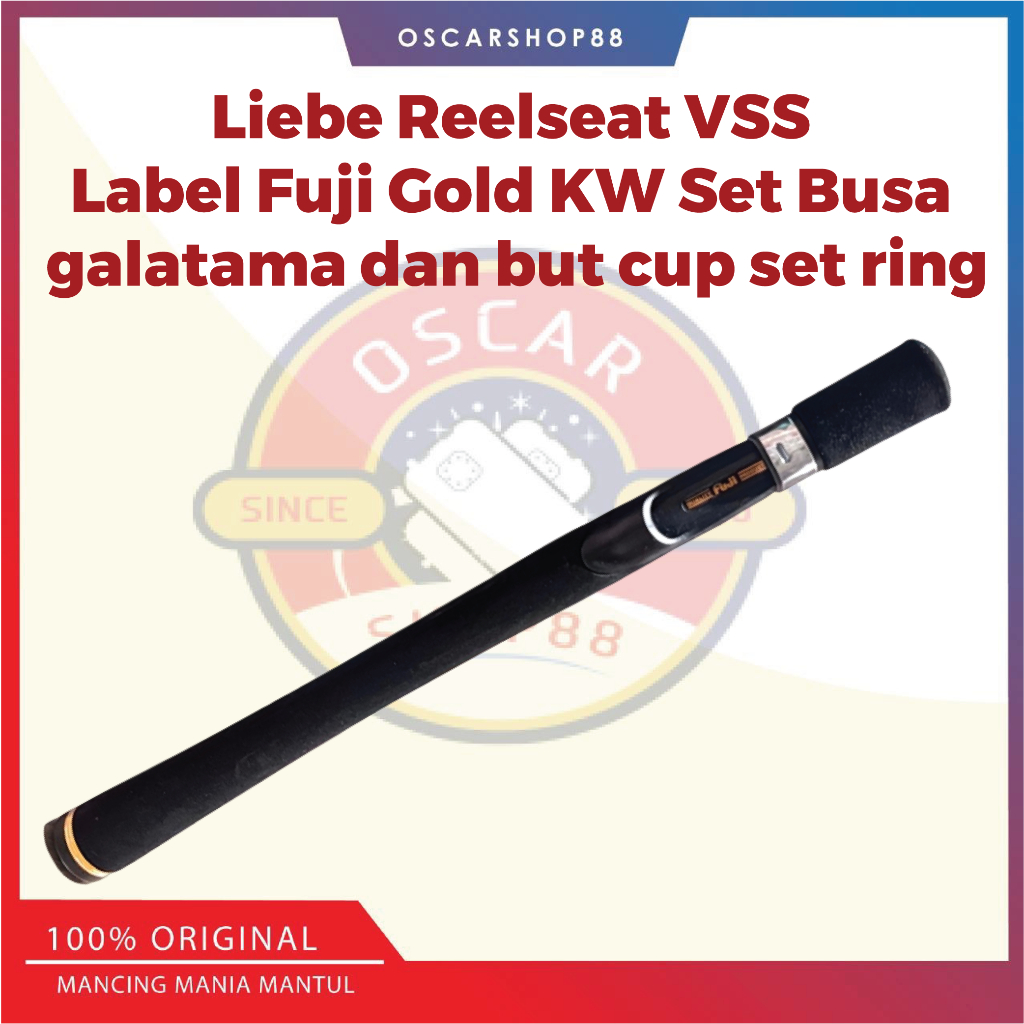 Oscashop88 Liebe Reelseat joran galatama Vss label fuji gold kw set busa dan but cup set ring