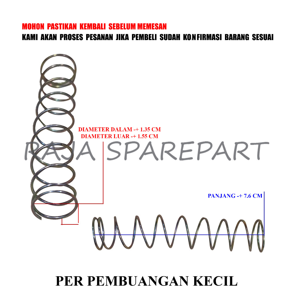 PBK PER SPRING PEGAS / PER PEMBUANGAN MESIN CUCI / PER PEMBUANGAN MESIN CUCI KECIL