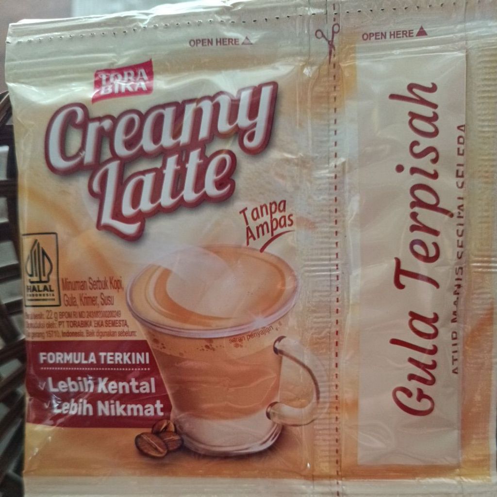 

KOPI INSTANT TORABIKA CREAMY LATTE 10 PCS