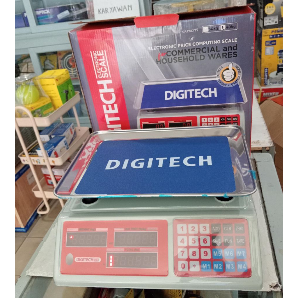 Timbangan digital DIGITECH 40 KG Plat cekung