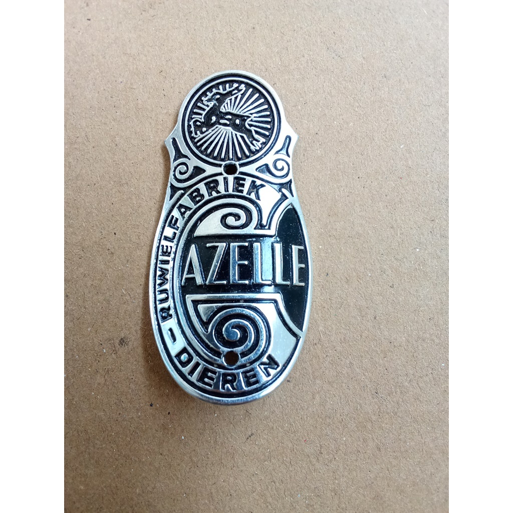 Emblem Plat Merk Sepeda Onthel Gazelle Alu