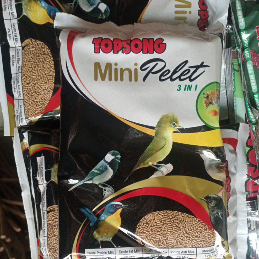 TOPSONG MINI PELET 3 IN 1. VOER BURUNG KICAU