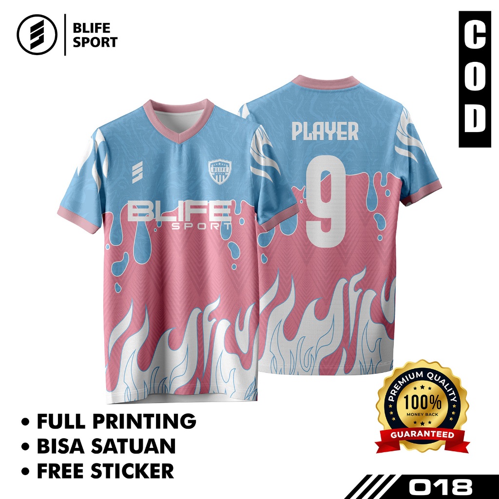 [ COD BISA SATUAN ] JERSEY FUTSAL/BOLA CUSTOM FULL PRINTING