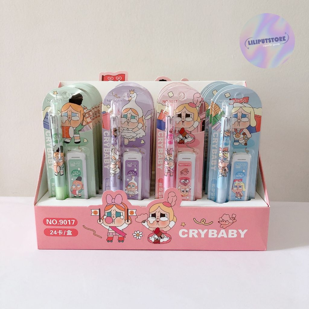 

Pensil Mekanik + Refill Isi Pensil mekanik 0.5 Cry Baby