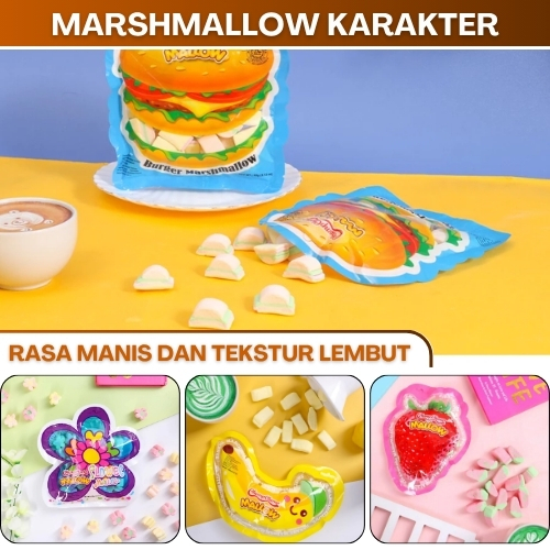 

Aneka Permen Marsmellow Chomp Chomp Rasa Buah Strawberry Flower Semangka Duck Twins Marsmallow Manis
