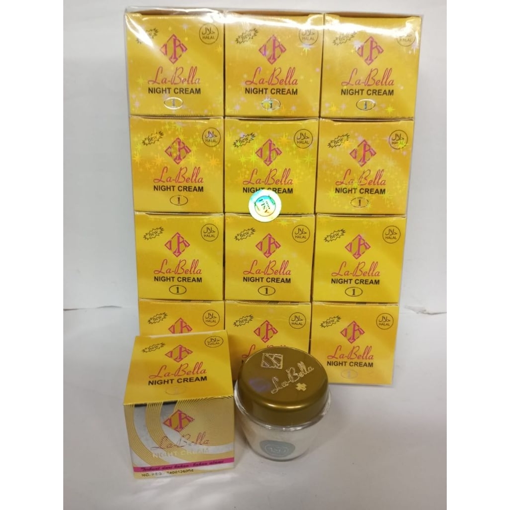 Labella Gold Whitening | Holo Asli Silver | Night Krim | Pemutih | Pelembab | Pencerah | Pemutih | P
