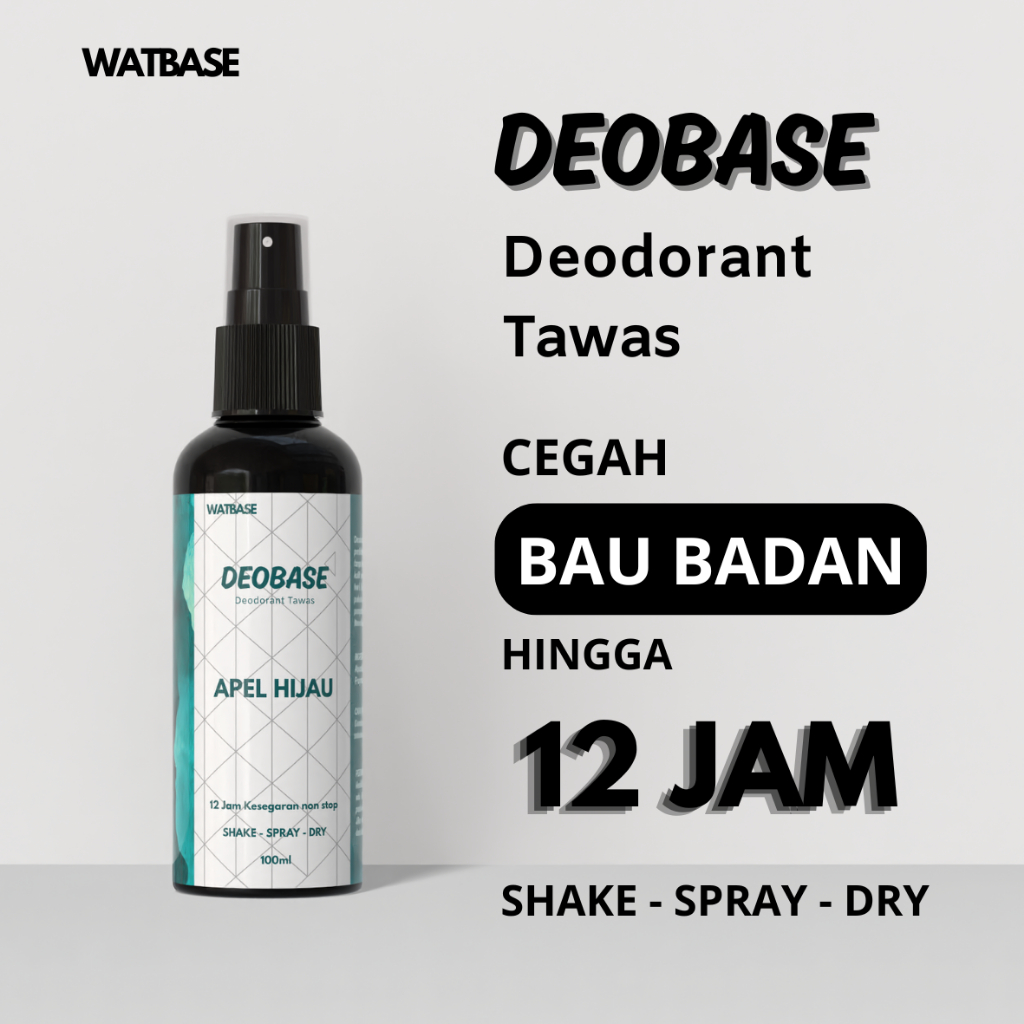Deodorant Tawas Deobase Aroma Apel Hijau 100ml - Anti Bau Badan - Wangi dan Segar