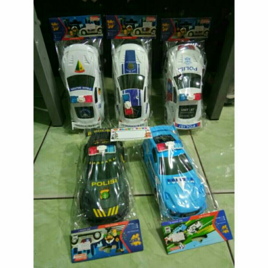 Mainan Anak Mobil Polisi Hitam Putih