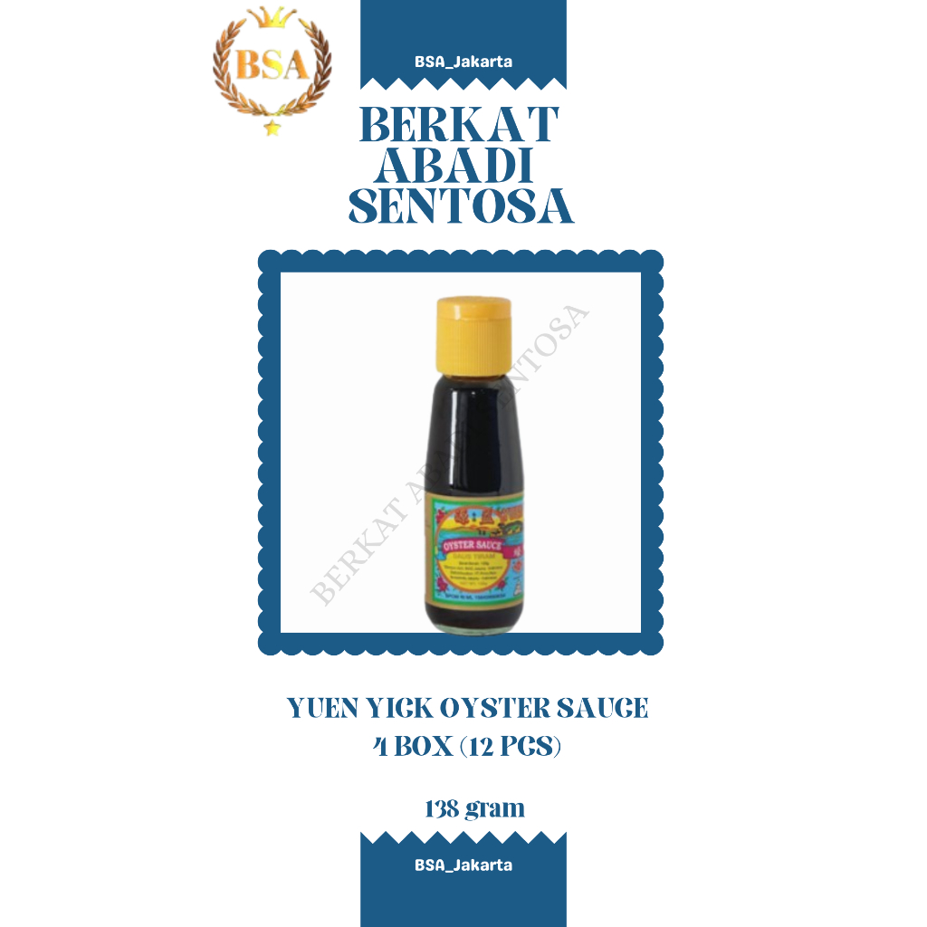 

YUEN YICK OYSTER SAUCE 4 BOX x 12 PCS (138 GR)