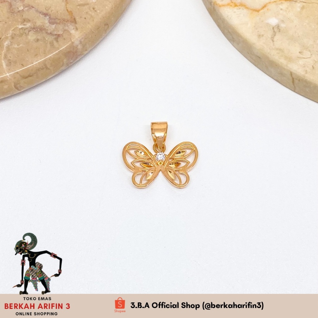 berkaharifin3-Liontin Kupu Kupu Emas 8K