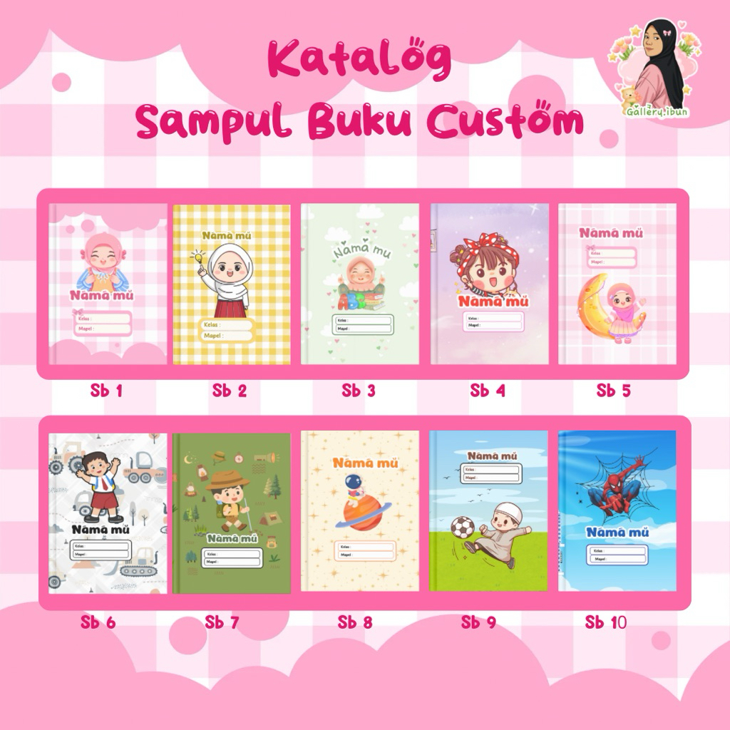 

SAMPUL BUKU TULIS (1set isi 10 lembar)