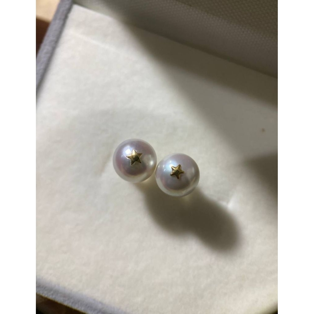 giwang tusuk emas 18k mutiara akoya jepang asli bersertifikat dan lengkap box mewah