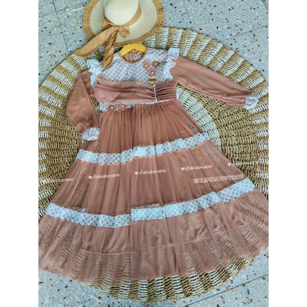 TIARA DRESS // Gamis Anak 3 tahun - 15 Tahun gamis burkat mewah anak perempuan Model korea gamis pes