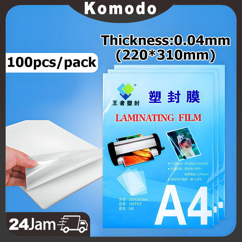 

100 PCS / Pack Ukuran A4 Untuk Mesin Laminating Film Laminating PET EVA