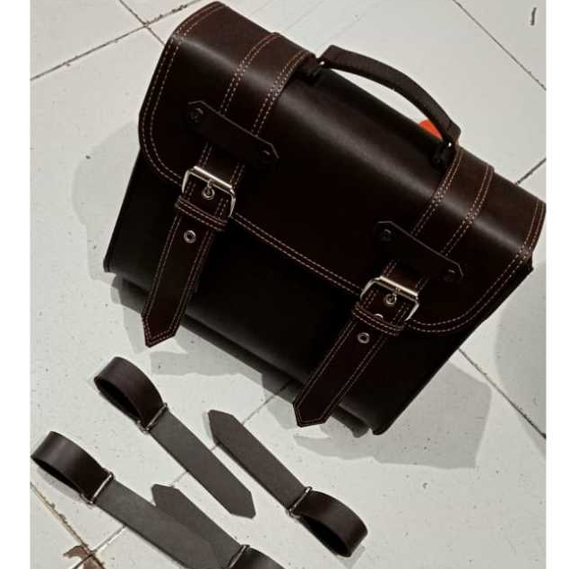 Tas motor RE royal enfield Tas motor W175 sidebag custom tas motor classic norton bsa bmw