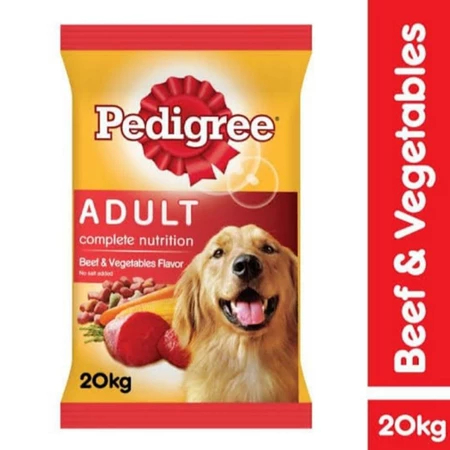 Makanan Anjing Dog Food Pedigree Adult Beef & Vegetables 20kg / Dog food 20 kg
