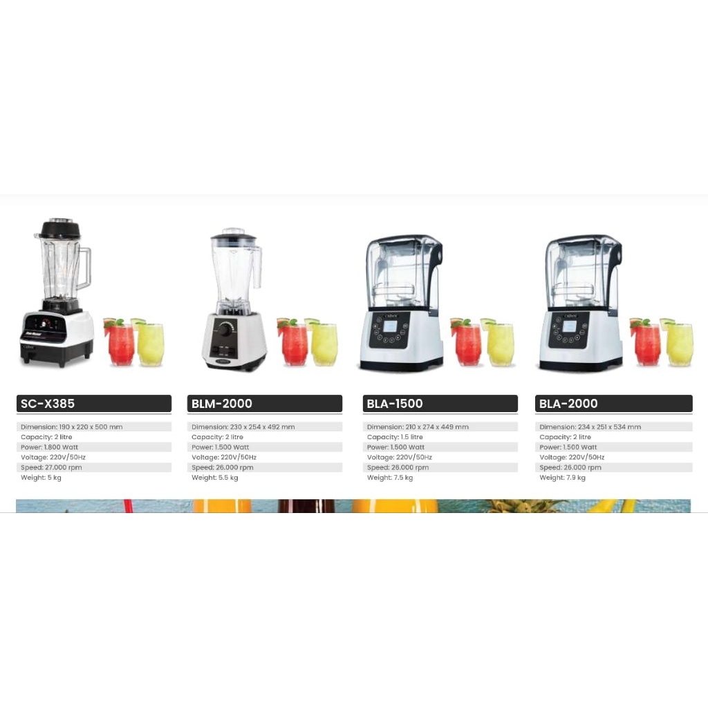 Crown Heavy Duty Blender SC-X385 / BLM-2000 / BLA-1500 / BLA-2000